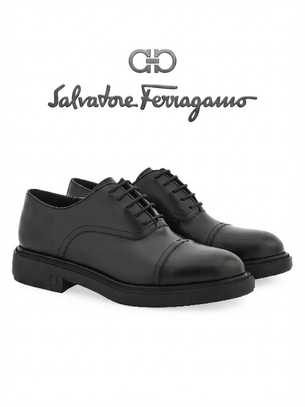 Salvatore Ferragamo Camden Leather Lace-Up Shoes | MENS | NWT in BOX + COA
